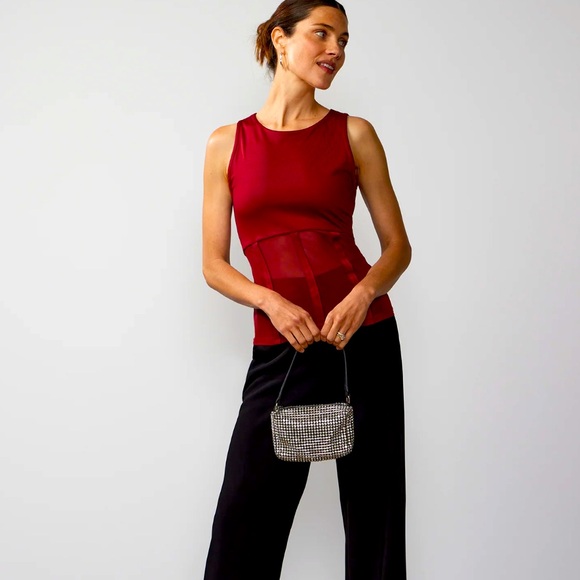 Grab This Gorgeous Top! Sheer Corset Waist Top - Picture 3 of 11